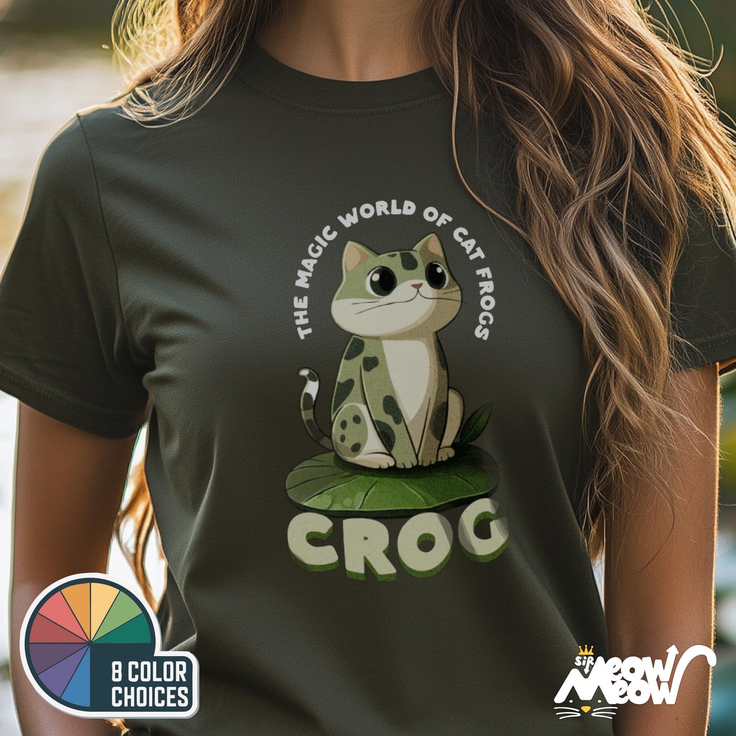 Crog Cat Frog T Shirt Funny Animal Lover Gift Quirky Amphibian Cat Design Graphic Tee – Soft Feel · High-Quality Print