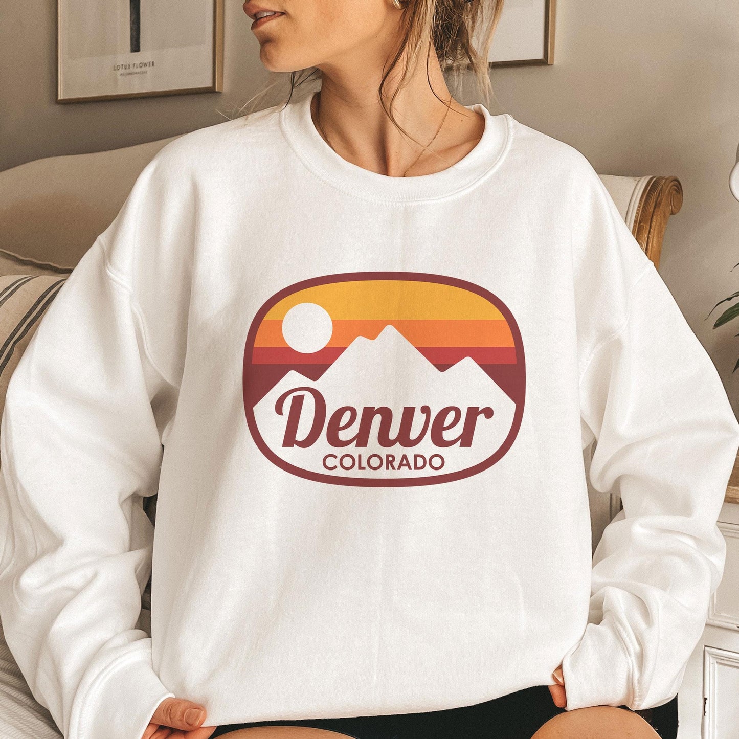Denver Colorado Sweatshirt Unisex Retro Ombre Crewneck Denver Sweatshirt Personalization Available Sweatshirt – Premium Graphic · Trending Graphic Apparel