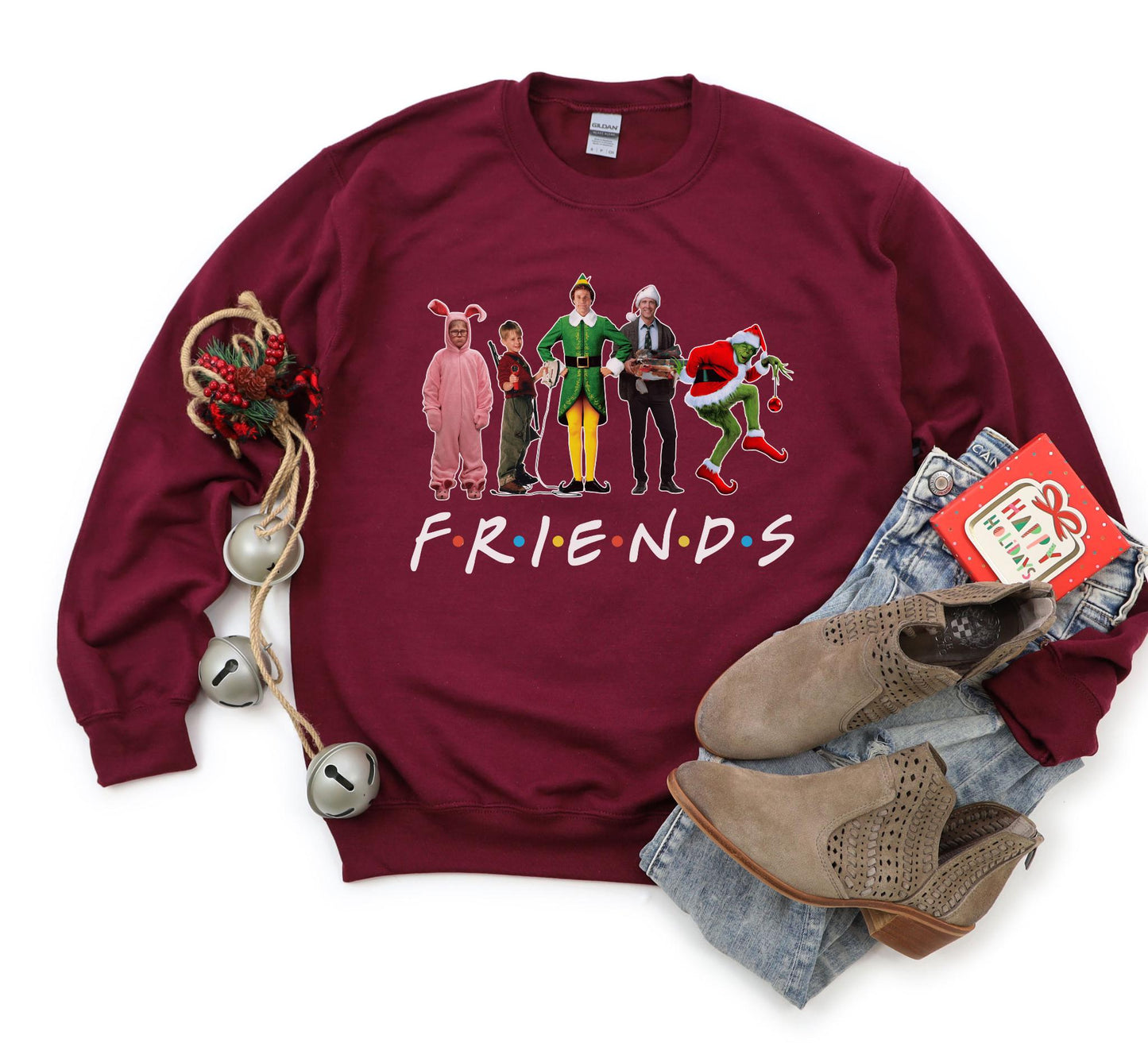 Christmas Friends Shirt Friends Sweatshirt Friends X mas Sweater Funny Christmas Movie Sweatshirt Grinchmas SweatshirtGrinch Lovers Sweatshirt – Cozy Vibes · Top Pick For Any Outfit