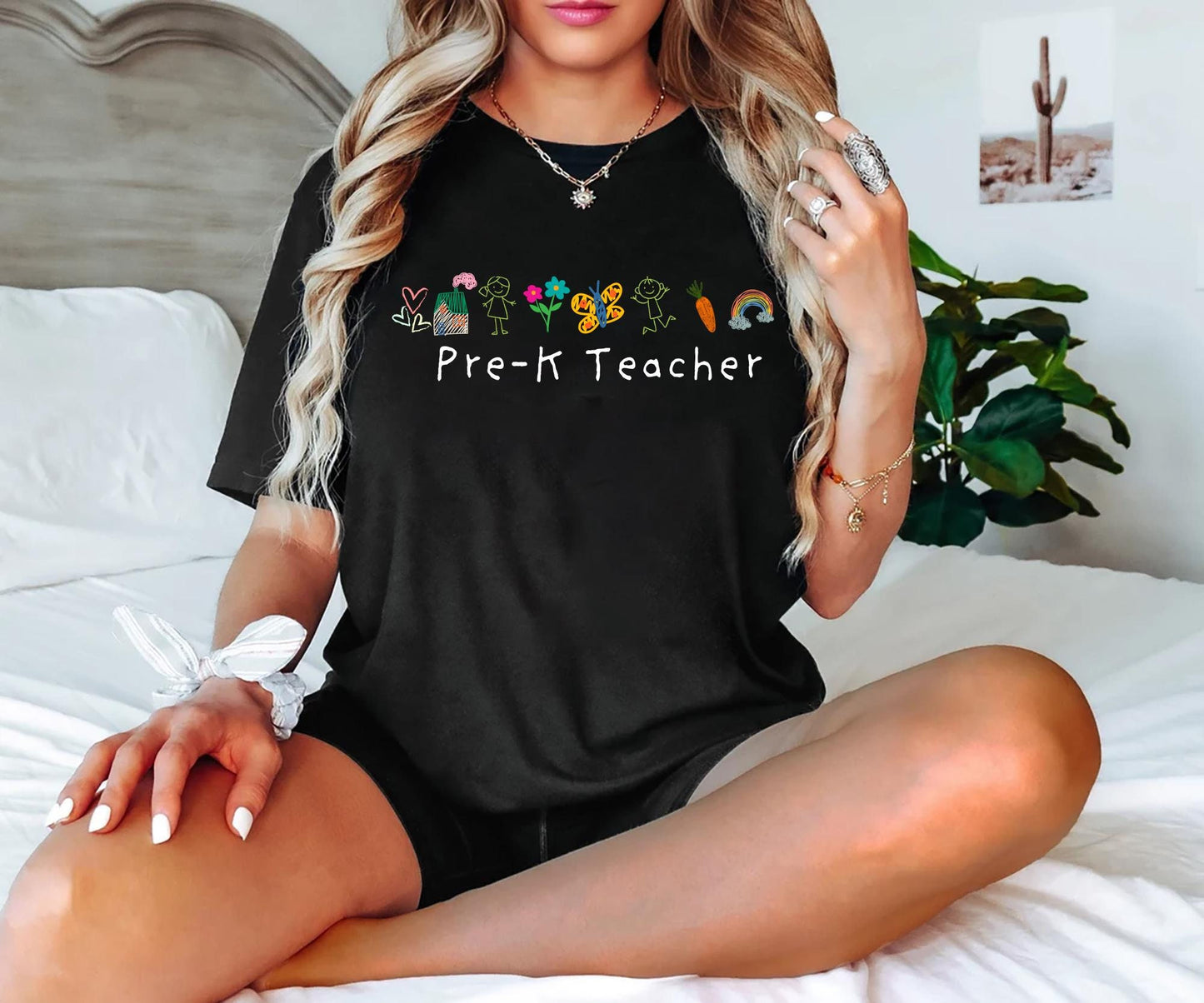 Cute Pre K Teacher Shirt Fun Hand Drawn Doodle Design for Preschool and Early Education Teachers Perfect Classroom Wear and Teacher Gift Graphic Tee – Everyday Comfort · Trending Graphic Apparel