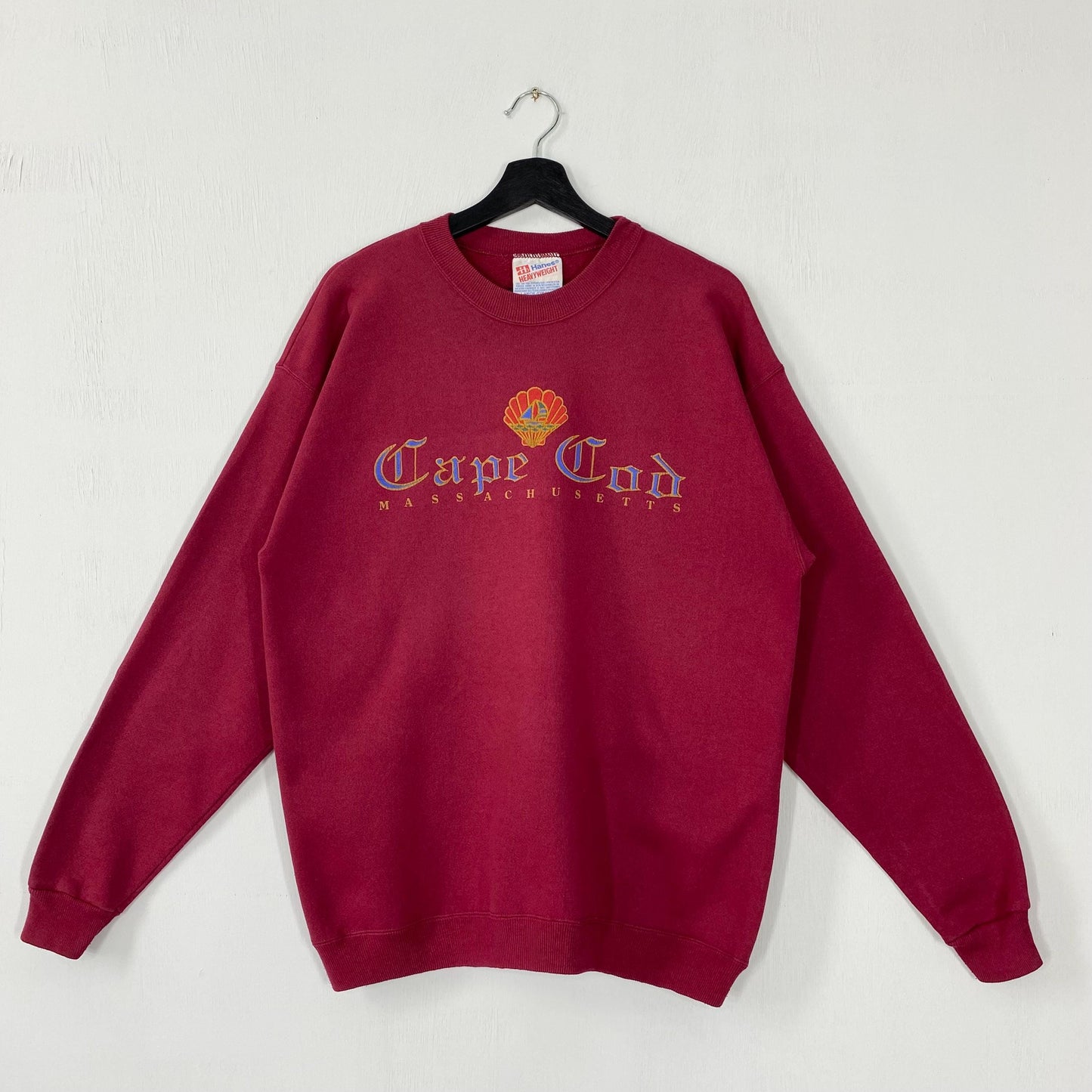 Vintage 90s Cape Cod Sweatshirt Cape Cod Crewneck Cape Cod Massachusetts Sweater Pullover Cape Cod Lighthouse Print Logo Maroon Large Sweatshirt – Everyday Comfort · High-Quality Print