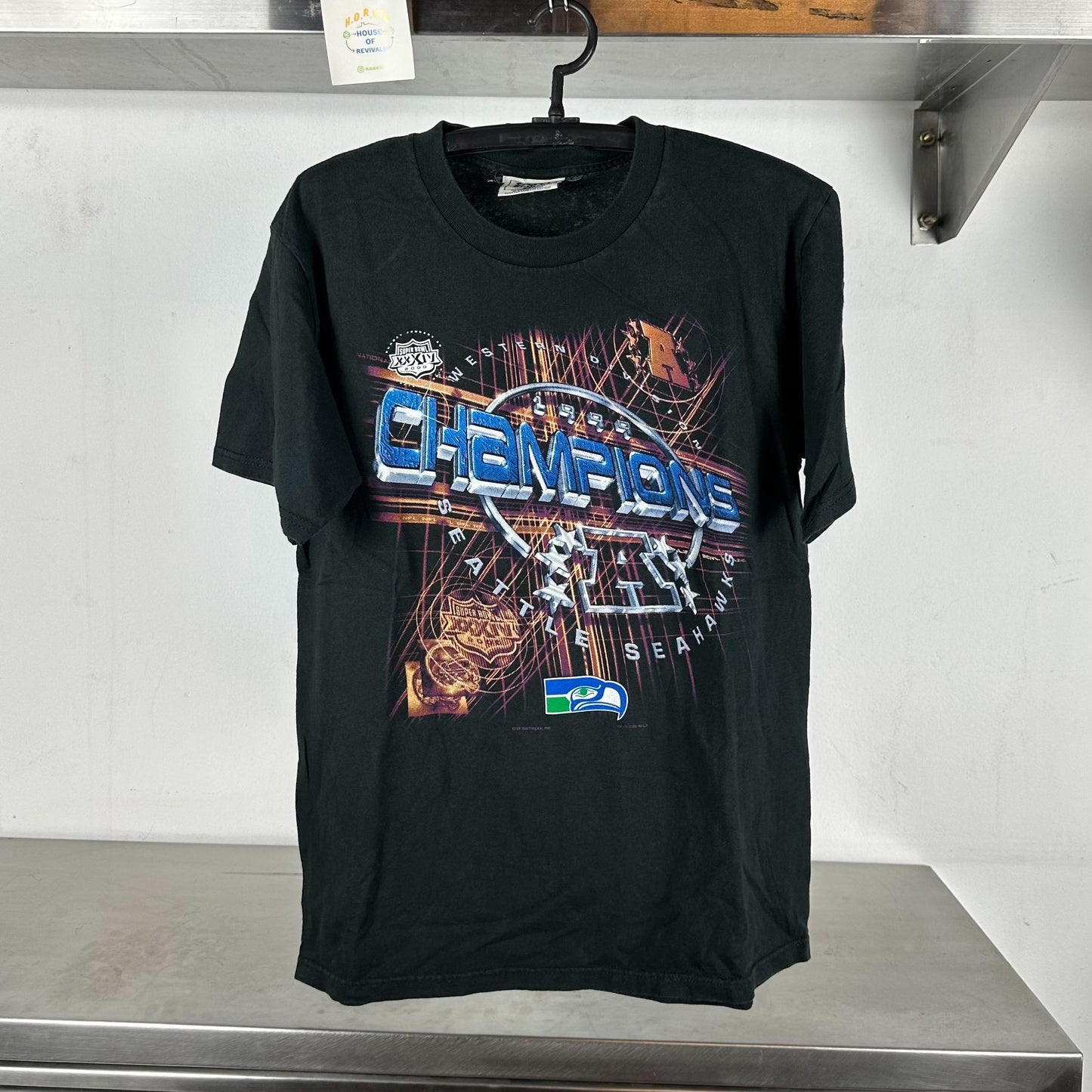 Vintage 1999 Seattle Seahawks Super Bowl Champions Football NFL T shirt Seattle Seahawks Tshirts Vintage NFL Tshirts Super Bowl Tshirts Graphic Tee – Everyday Comfort · High-Quality Print