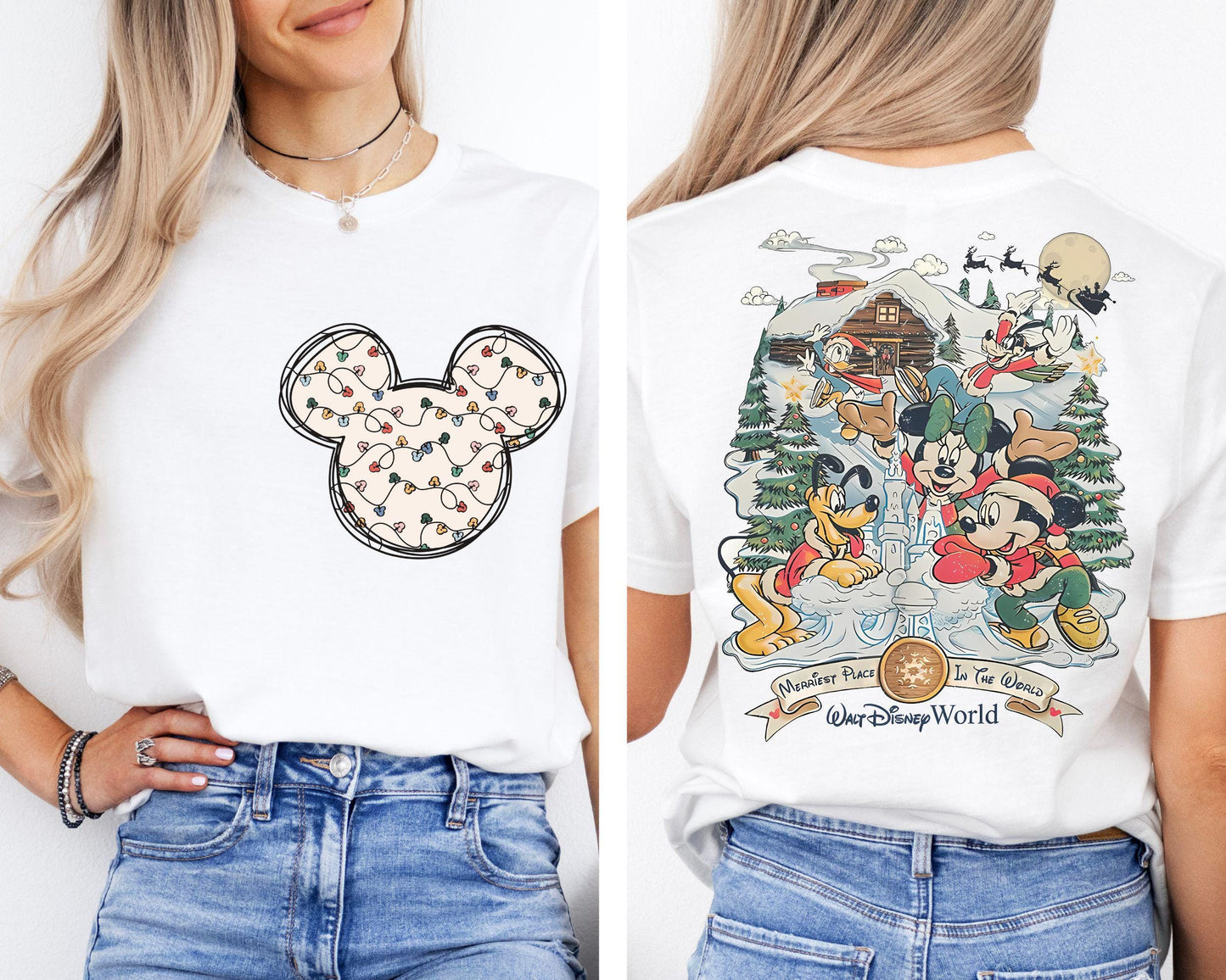 Disney Merriest Place In The World Christmas Sweatshirt Christmas Mickey Shirts Christmas Youth Sweatshirt Christmas Toddler Sweater Sweatshirt – Easygoing Wear · Trending Graphic Apparel