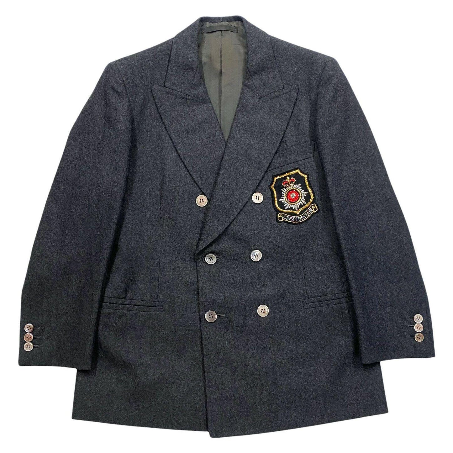 Crombie Great Britain Military Style Blazer Jacket Vintage Designer Grey VTG Graphic Tee – Premium Graphic · Great Gift For Fans