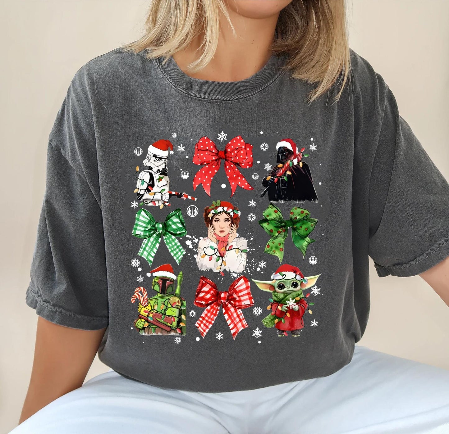 Coquette Bow Star Wars Christmas Lights Shirt Galaxy39s Edge Christmas Shirt Galaxy Wars Christmas Tee Star Wars Christmas Family Tee Graphic Tee – Premium Graphic · Top Pick For Any Outfit