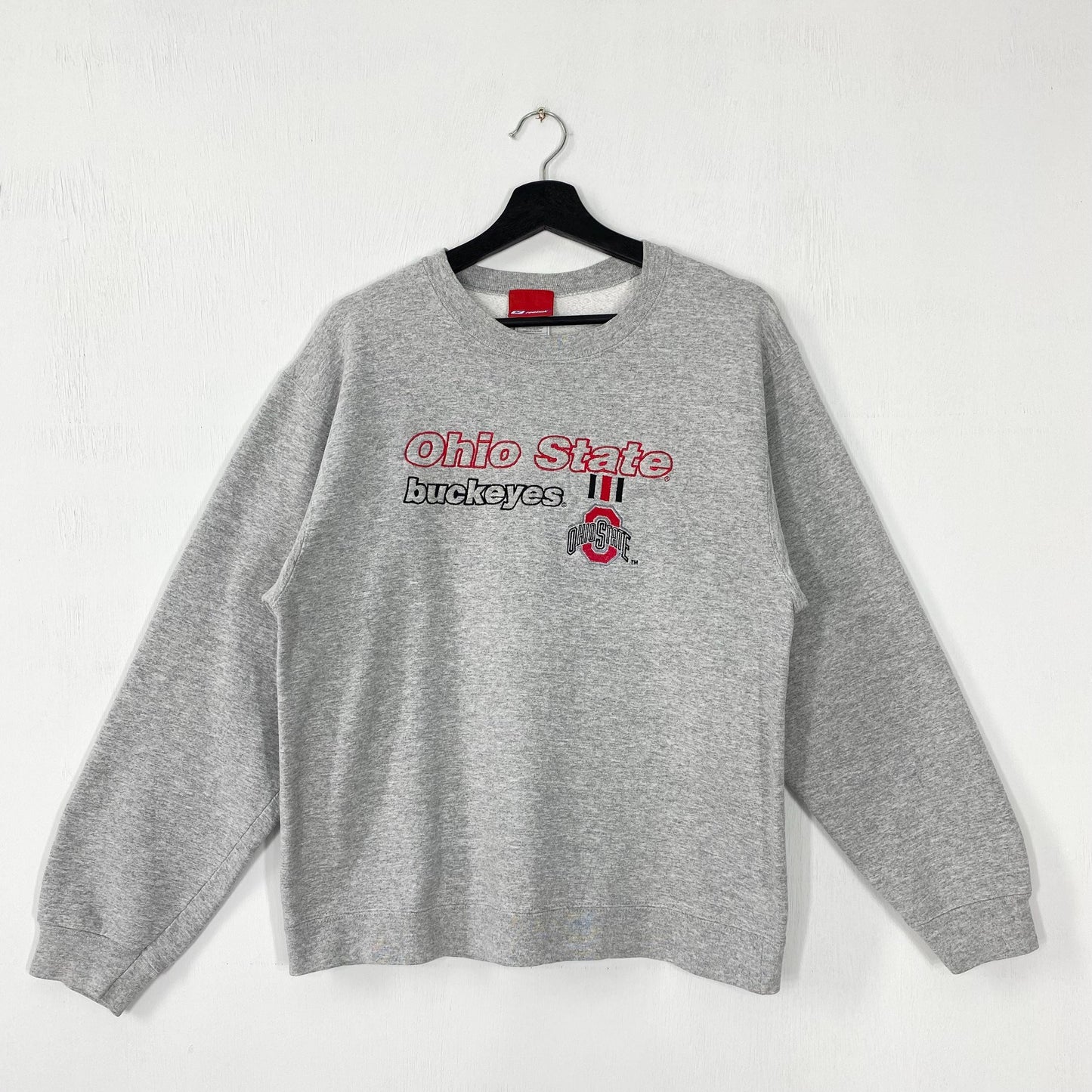 Vintage Ohio State University Sweatshirt Ohio State Crewneck Ohio State Sweater Pullover Ohio State Buckeyes Embroidered Logo Grey Small Sweatshirt – Aesthetic Look · Top Pick For Any Outfit