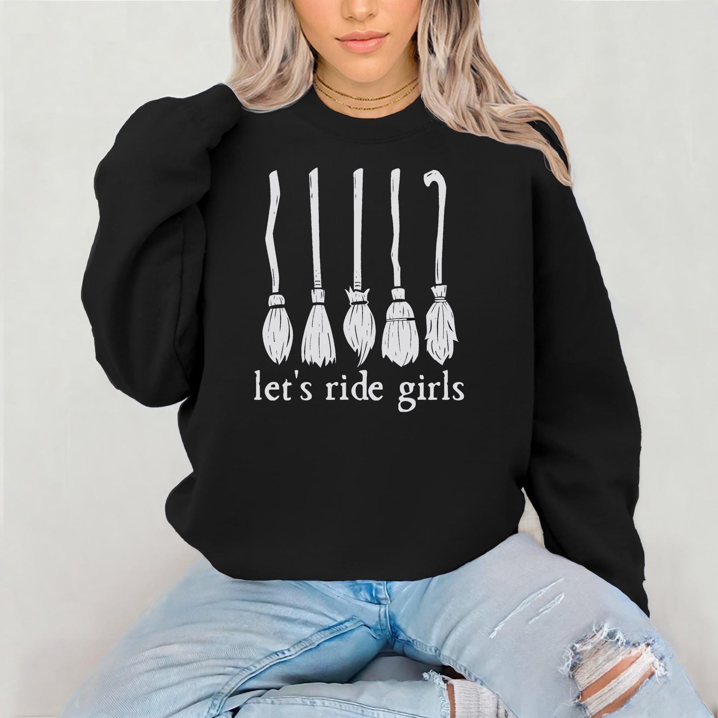 Let39s Ride Girls Witches Halloween Shirt Sanderson Sister Sweatshirt Hocus Pocus T shirt Halloween Party Shirt 2024 Halloween Shirts Sweatshirt – Fan Favorite · Trending Graphic Apparel