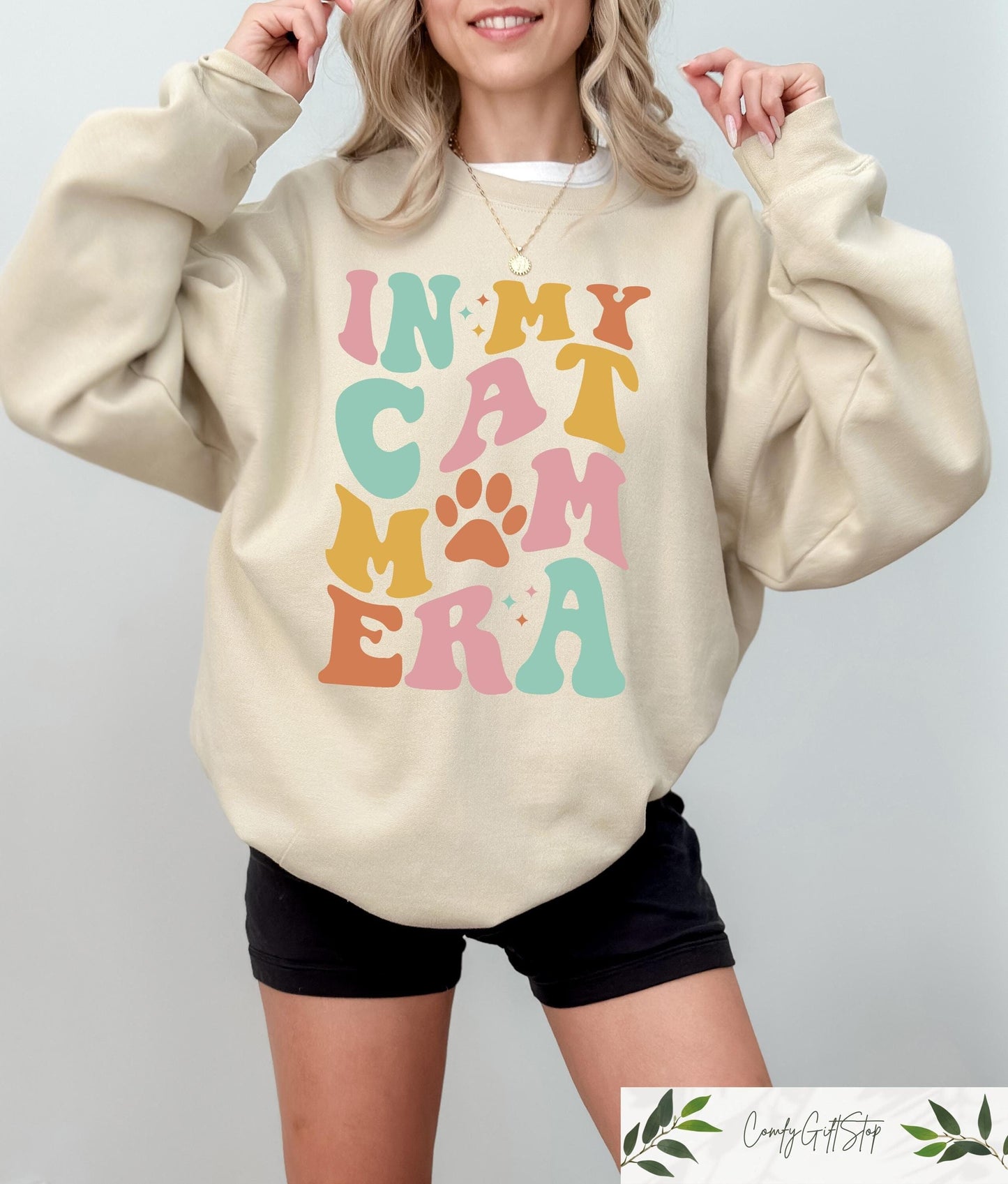 In My Cat Mom Era Sweatshirt Cat Mom Era Shirt Cat Mom Gifts Funny Mom Crewneck Cat Mom Birthday Tshirt Aesthetic Shirt For Cat Owner Sweatshirt – Premium Graphic · Great Gift For Fans
