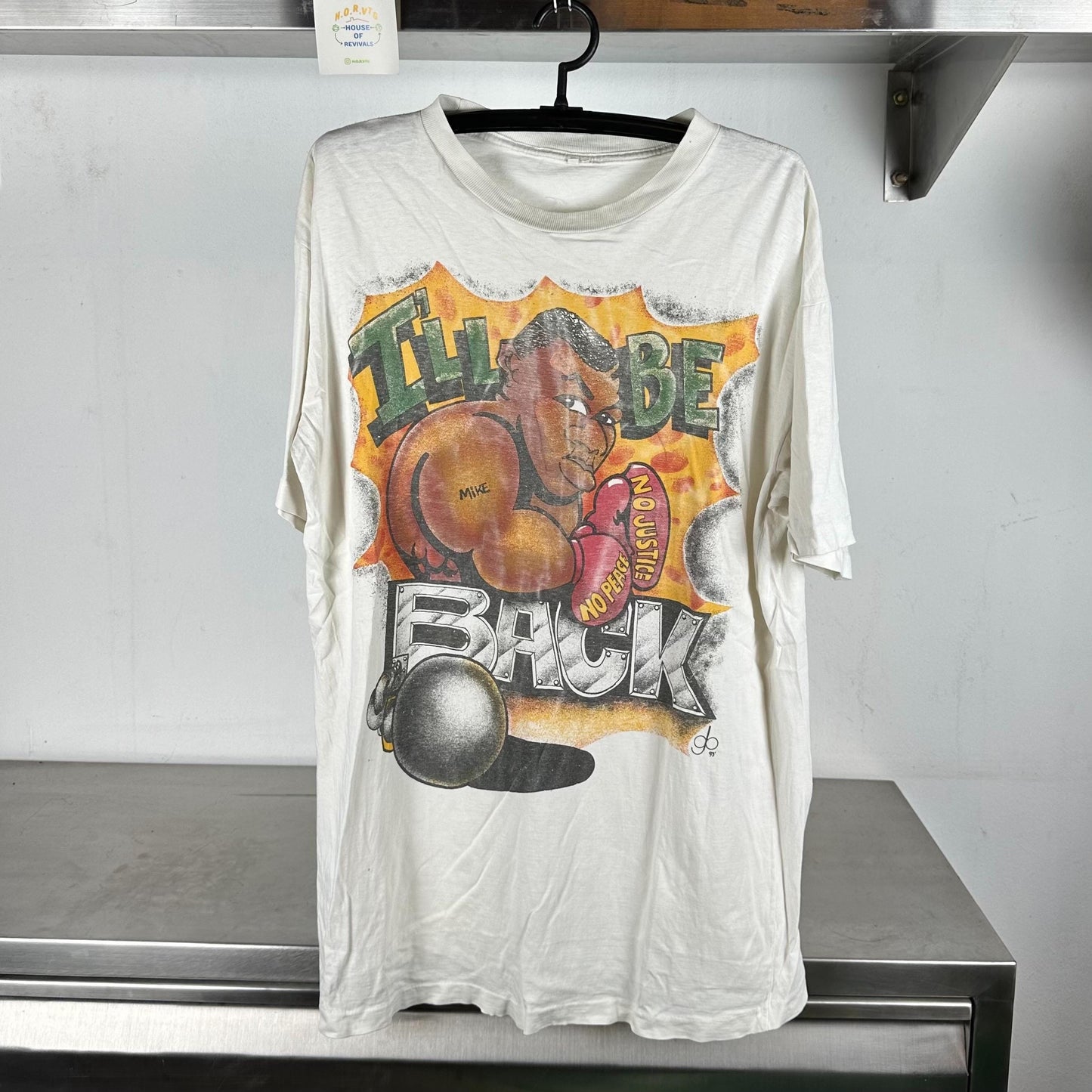 Vintage 1993 Mike Tyson Ill Be Back Boxing Art No Peace No Justice single stitch T shirt Mike Tyson Tshirts Boxing Tshirts Graphic Tee – Cozy Vibes · Top Pick For Any Outfit