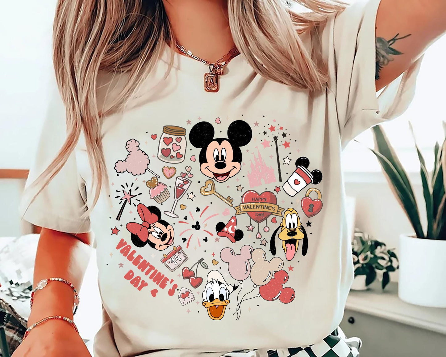 Disney Valentines Day Shirt Mickey and Minnie Valentine Tee Valentines Gift for Disney Lover Couples Mickey and Minnie Valentine Sweatshirt Sweatshirt – Soft Feel · Trending Graphic Apparel