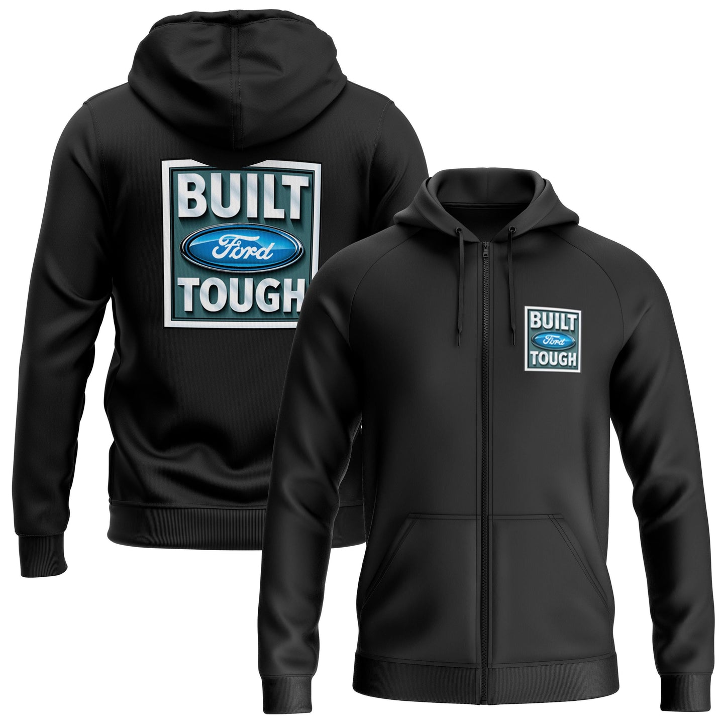 Ford Trucks Built Tough Mens Zip Hoodie Hoodie – Aesthetic Look · Trending Graphic Apparel