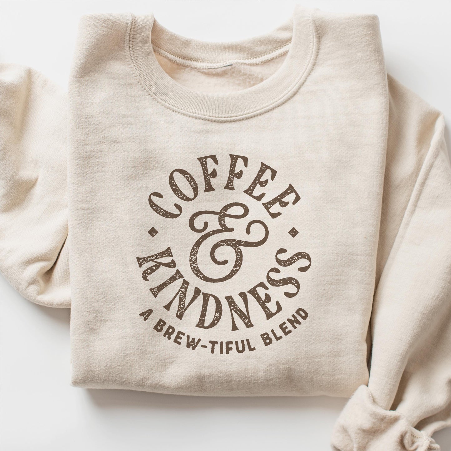 Coffee and Kindness Sweatshirt Coffee sweatshirt Kindness hoodie Coffee lover gift Cozy coffee Brew tiful blend Coffee lover sweater Hoodie – Everyday Comfort · Trending Graphic Apparel