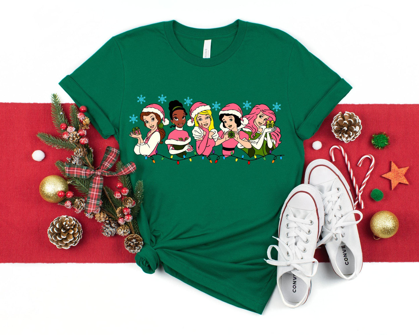 Disney Princess Christmas Shirt Disney Christmas Sweatshirt Disney Girls Matching Christmas Tee Girls Disney Trip T Shirt Christmas Gift Sweatshirt – Bold Style · Must-Have Style