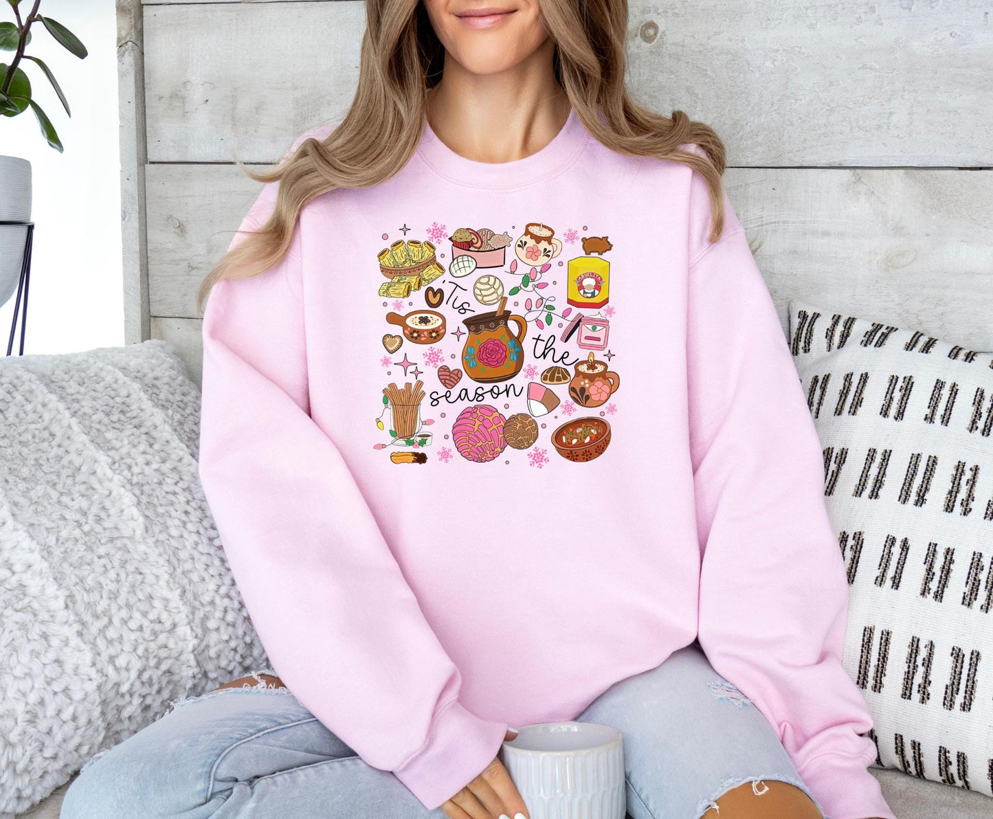 Tis The Season Shirt Mexican Christmas Tee Taco Tee Mexican Party Tee Mexican Foods Shirt Christmas Snacks sweatshirt Women39s shirt Sweatshirt – Bold Style · Great Gift For Fans