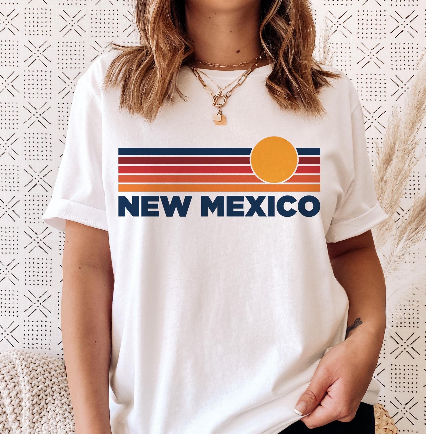 New Mexico TShirt Retro Sun Ombre Unisex Tee Vintage New Mexico Tee Mountain Sun Tee New Mexico Souvenir Shirt Graphic Tee – Bold Style · Must-Have Style