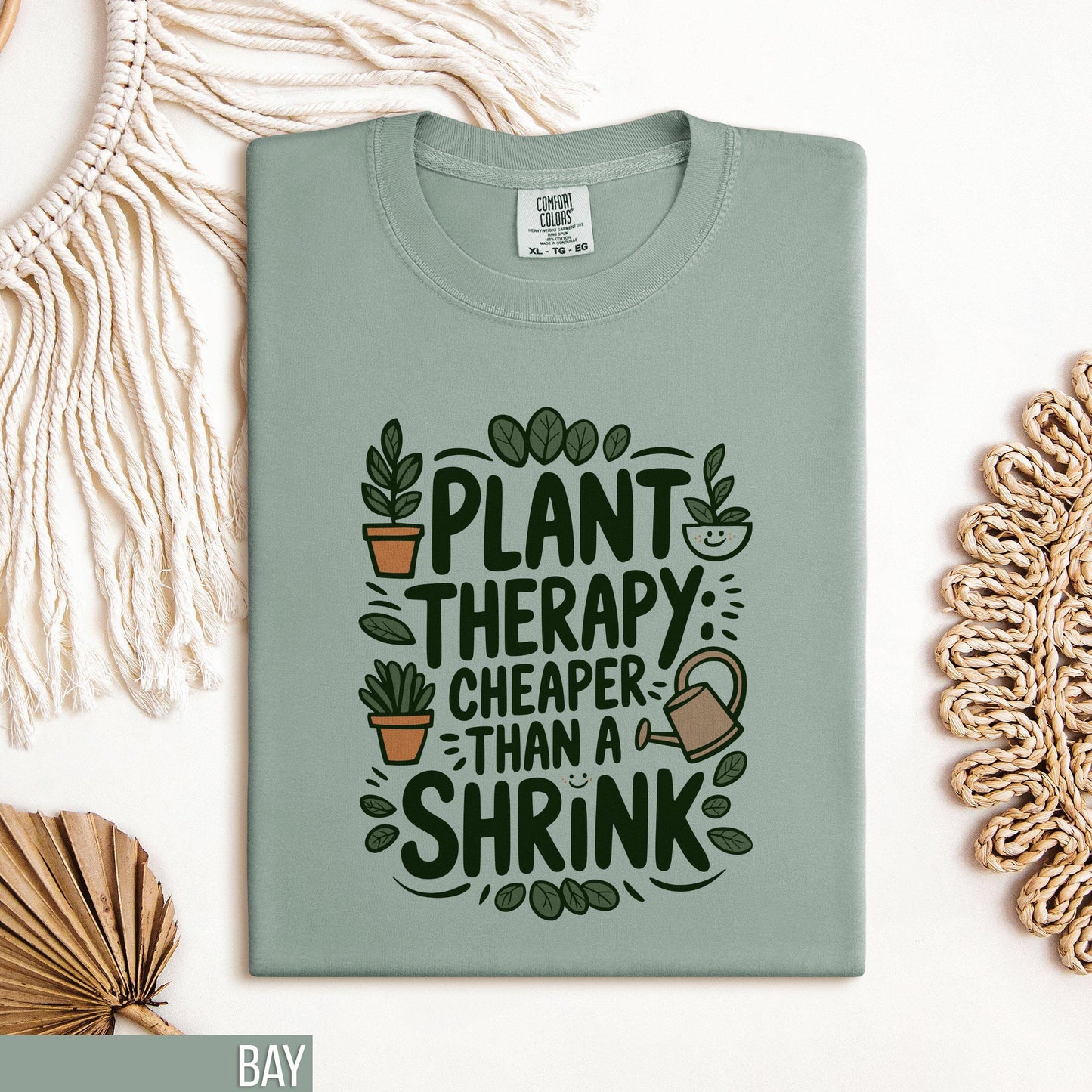 Plant Therapy is Cheaper Than A Shrink Quote T Shirt Fun Gardening Tee Plant Lover Gift Casual Outdoor Shirt Nature Therapy T Shirt Graphic Tee – Fan Favorite · Perfect For Daily Wear