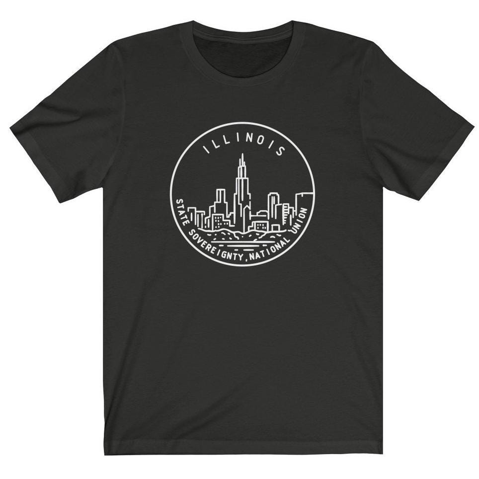 Illinois Shirt State Design Adult Unisex Illinois T Shirt Personalization Available Graphic Tee – Feel-Good Design · Must-Have Style