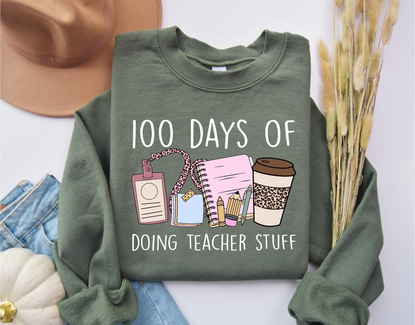 100 Days of School Shirt 100 Days of Doing Teacher Things Sweatshirt Happy 100 Days Of School Trendy Sweatshirt Women39s shirts Teacher Sweatshirt – Cozy Vibes · Must-Have Style