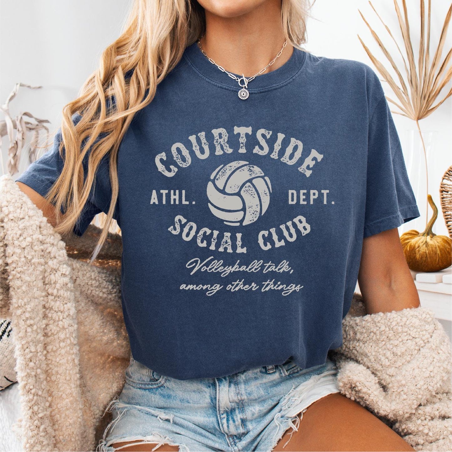 Courtside Social Club Funny Volleyball Shirt Volleyball Mom Volleyball Dad Game Day Shirt Mom Life Tee Volleyball Player Tee Graphic Tee – Feel-Good Design · High-Quality Print