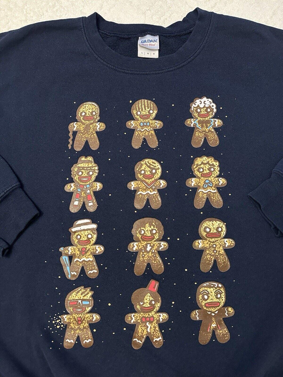 Vintage 2000s Y2K Graham Cracker Gingerbread Men Holiday Cartoon Sweatshirt M L Sweatshirt – Premium Graphic · Great Gift For Fans