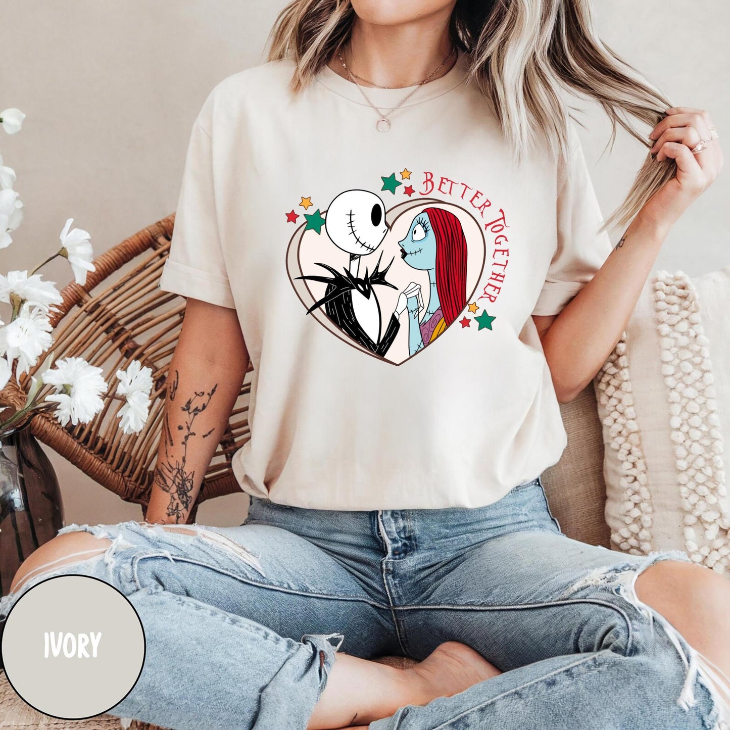 Better Together T shirt Jack Skellington Shirt Disney Shirt Love Shirt Romantic Couple Shirts Valentines Day Shirt Disneyworld Shirt Graphic Tee – Aesthetic Look · Trending Graphic Apparel