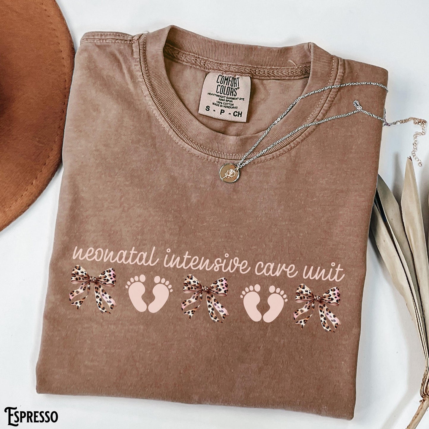 NICU Nurse Coquette Shirt Bow Leopard Print Neonatal Intensive Care Unit Doctor Crew Nurse Life Graduation Gift Graphic Tee – Premium Graphic · Must-Have Style