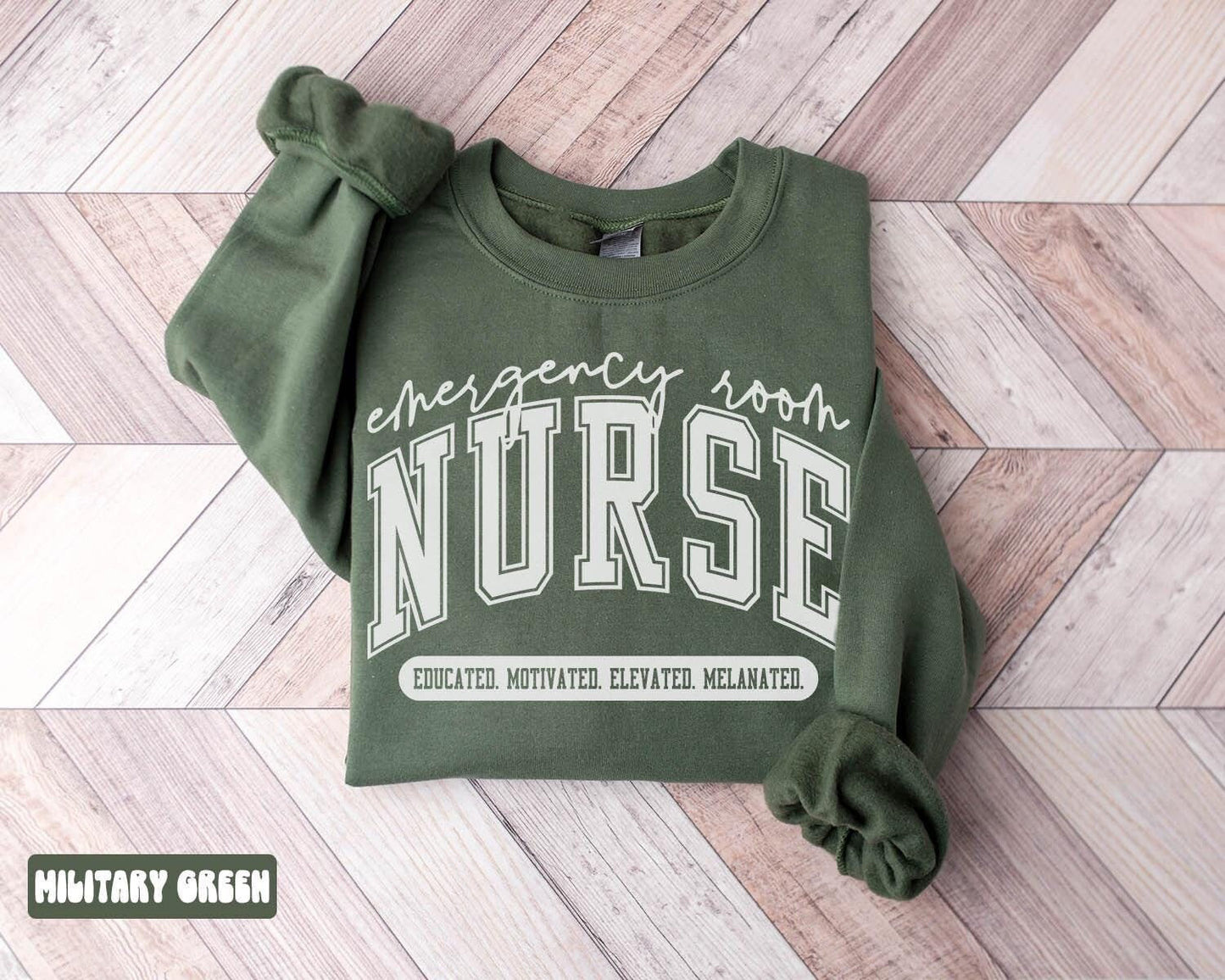 Melanated ER Nurse Sweatshirt Black Emergency Room Nurse Gifts Graduation Gifts Black History Month Crewneck Shirt Women Sweatshirt – Cozy Vibes · Top Pick For Any Outfit