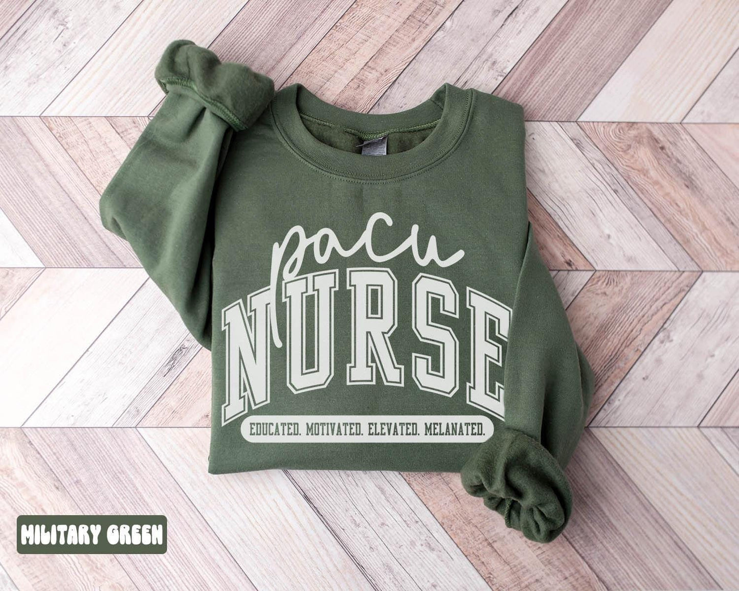 Melanated PACU Nurse Sweatshirt Black PACU Nurse Gifts Graduation Gifts Black History Month Crewneck Shirt Women Sweatshirt – Premium Graphic · Great Gift For Fans