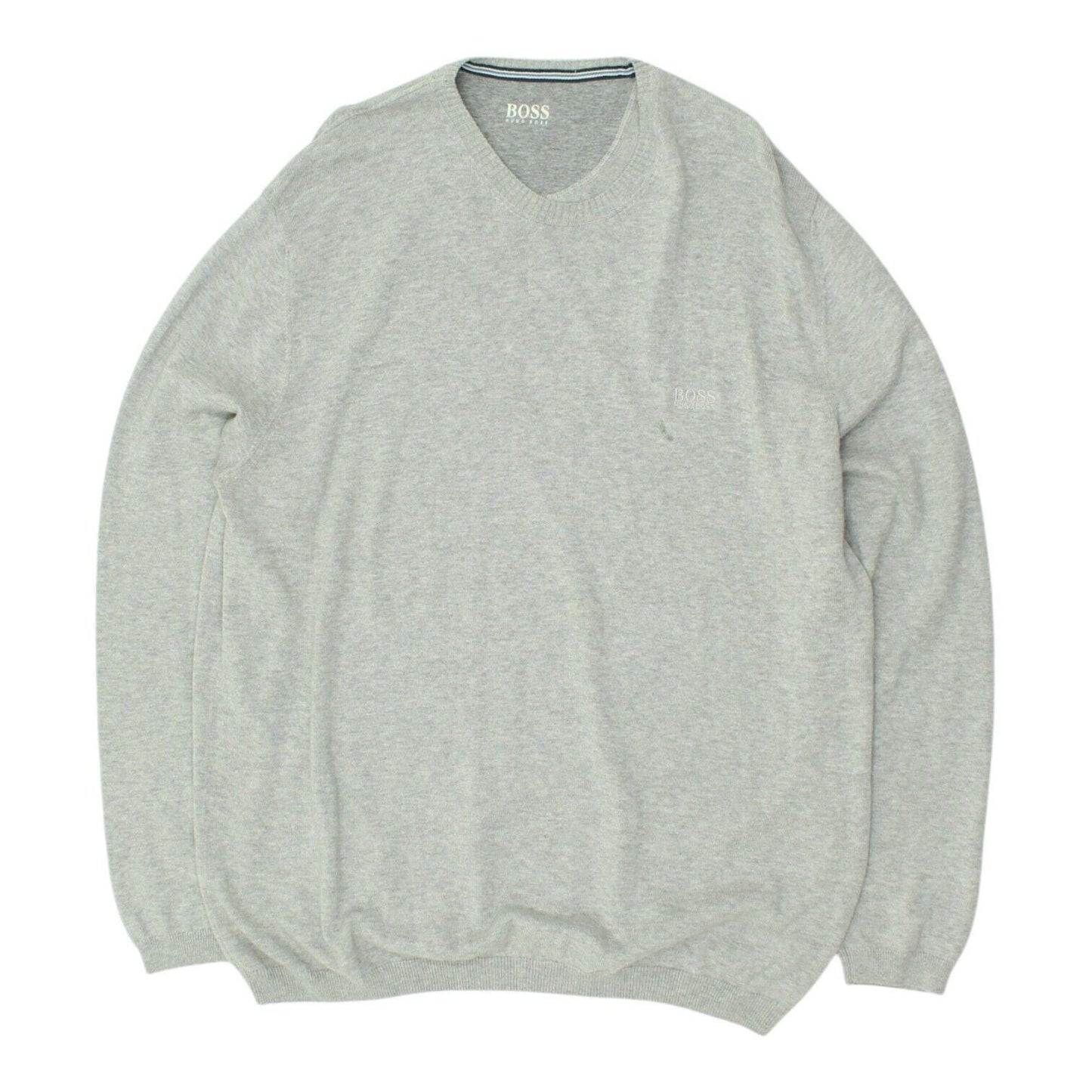 Hugo Boss Mens Grey V Neck Knit Sweater Vintage Designer Jumper VTG Graphic Tee – Bold Style · Must-Have Style