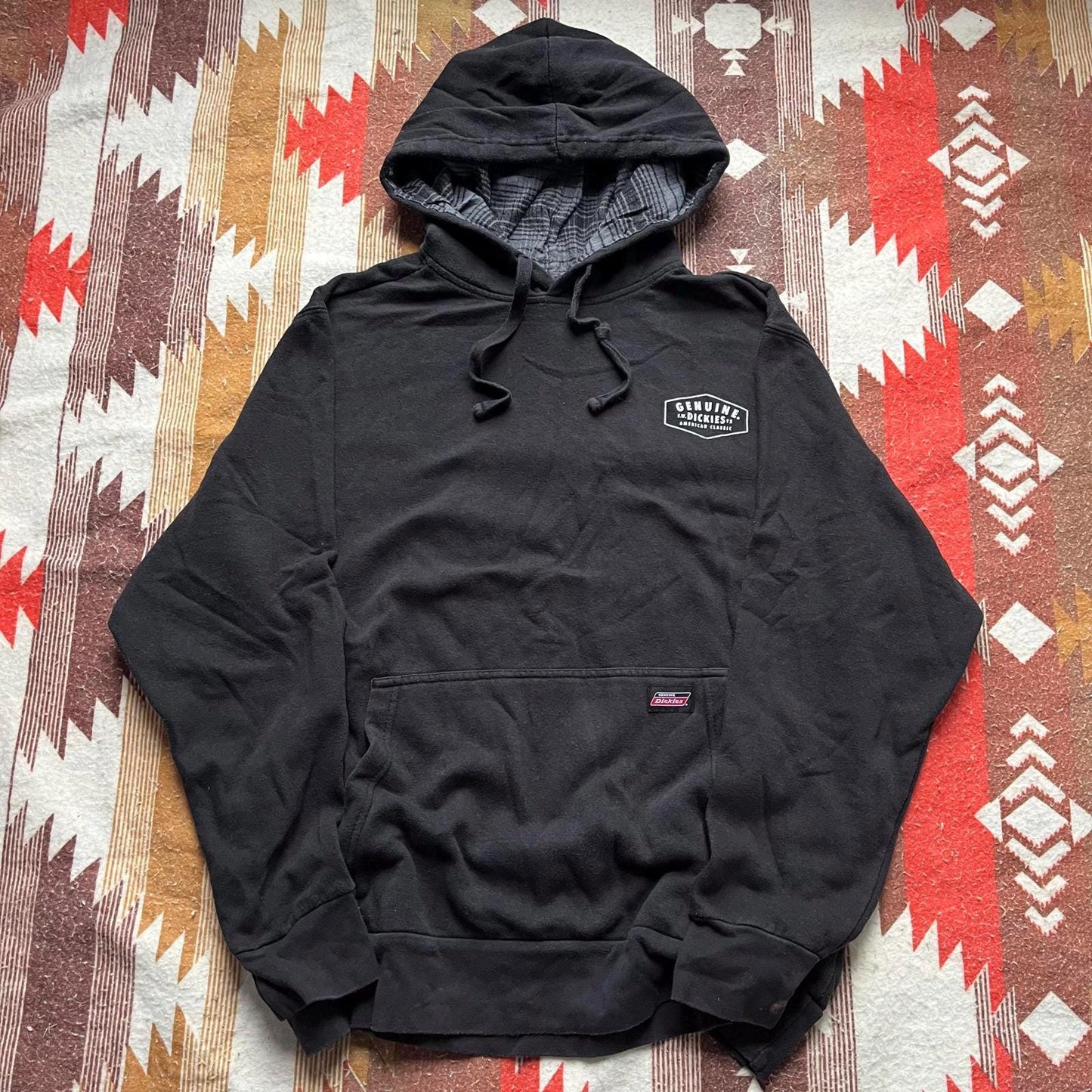 Vintage Y2K Dickies Carhartt Plaid Lined Black Grunge Hoodie Hoodie – Aesthetic Look · Perfect For Daily Wear