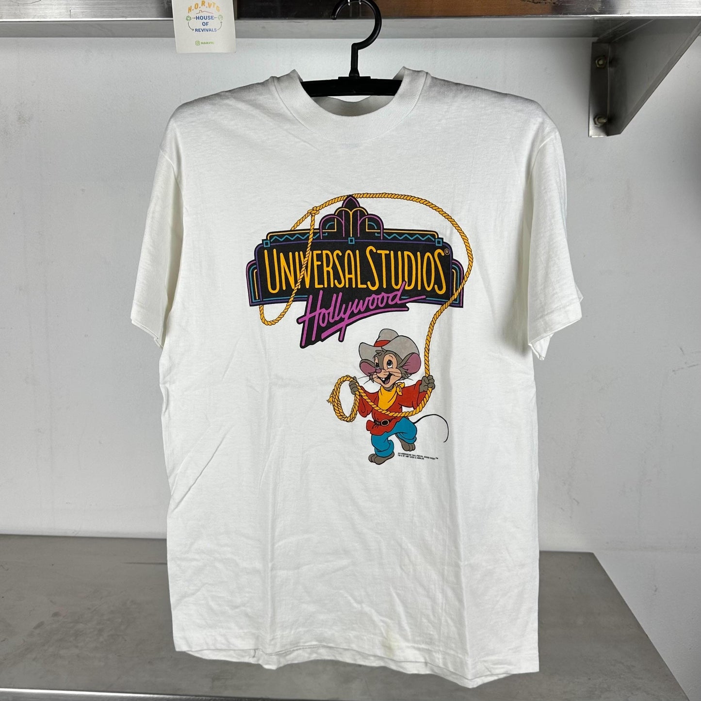Vintage 1991 Universal Studios Fievel Goes West Cartoon Movie Promo single stitch T shirt Vintage Movies Tees Universal Studios Tshirts Graphic Tee – Cozy Vibes · Top Pick For Any Outfit