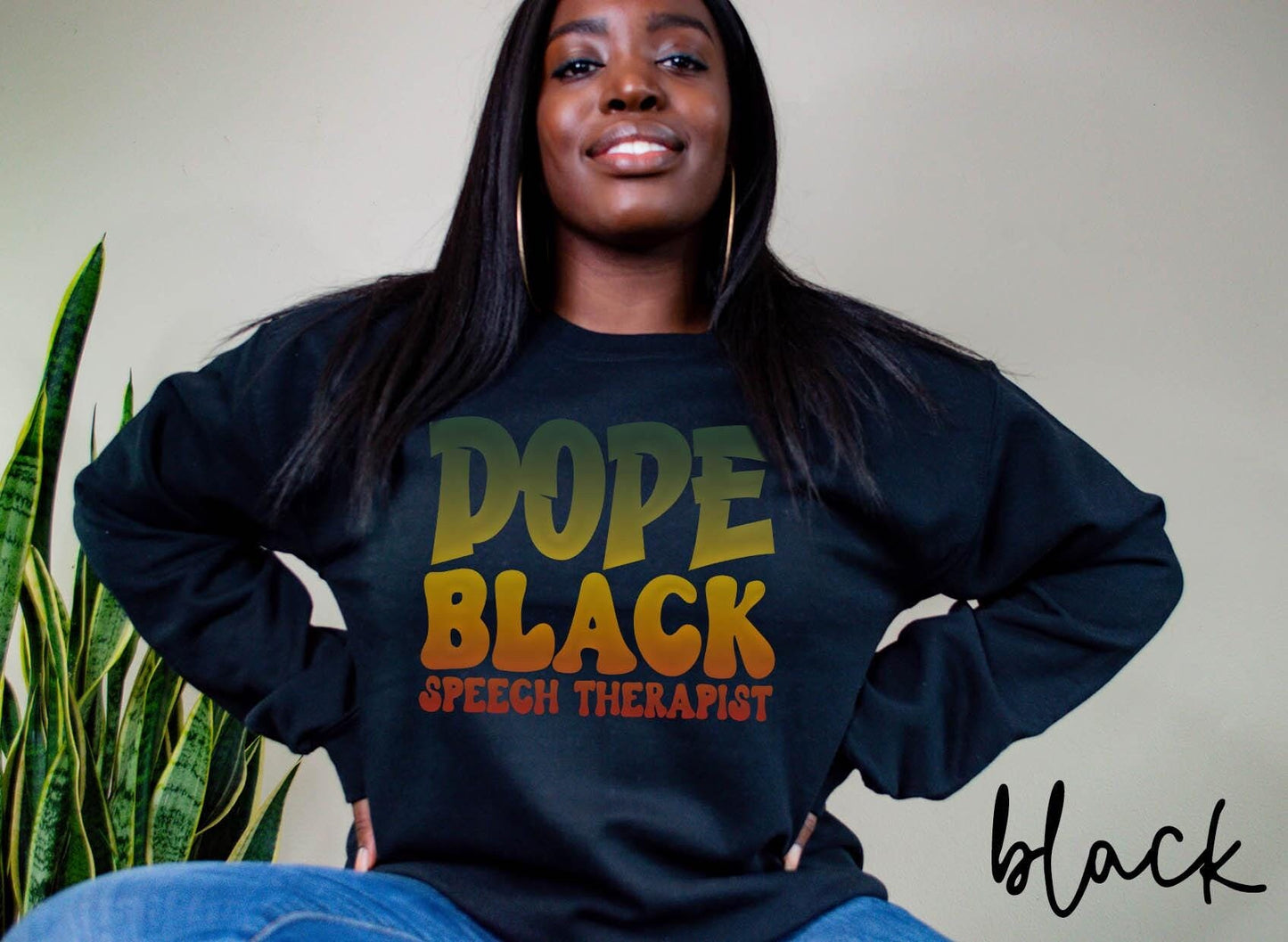 Dope Black Speech Therapist Sweatshirt Melanated Speech Therapist Gifts Graduation Gifts Black History Crewneck Shirt Sweatshirt – Easygoing Wear · Top Pick For Any Outfit