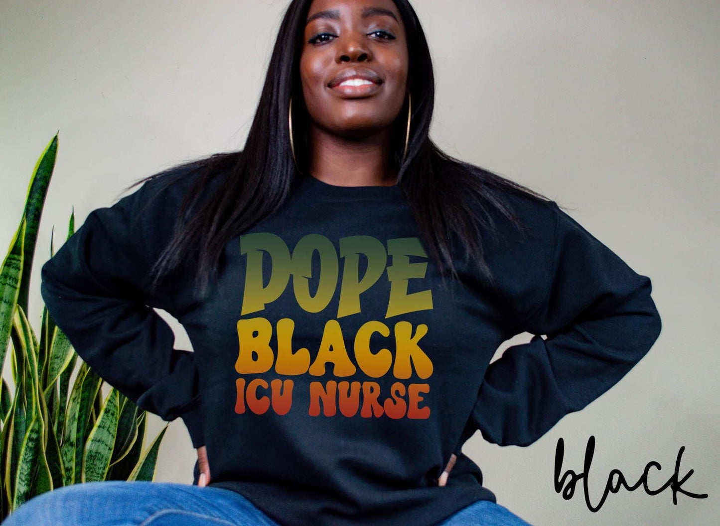 Dope Black ICU Nurse Sweatshirt Melanated ICU Nurse Gifts Graduation Gifts Black History Crewneck Shirt Sweatshirt – Soft Feel · Top Pick For Any Outfit