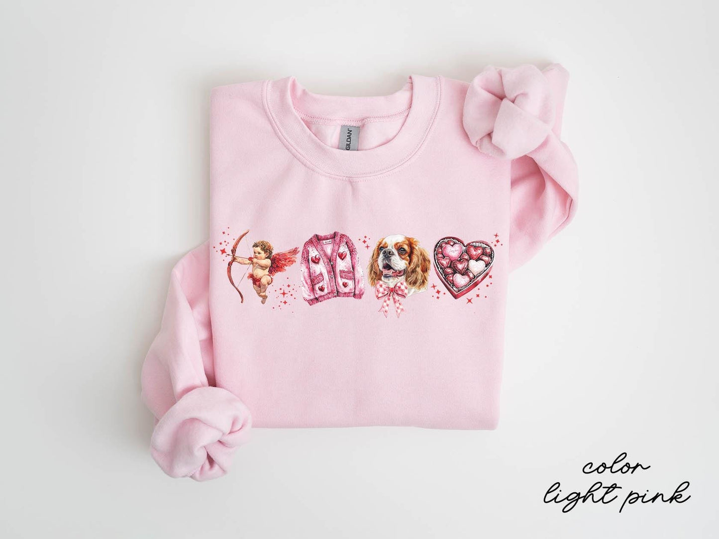 Cavalier King Charles Spaniel Dog Valentine39s Day Sweatshirt Cavalier King Charles Spaniel Dog Valentine39s Day Gifts Crewneck Shirt Women Sweatshirt – Cozy Vibes · Must-Have Style