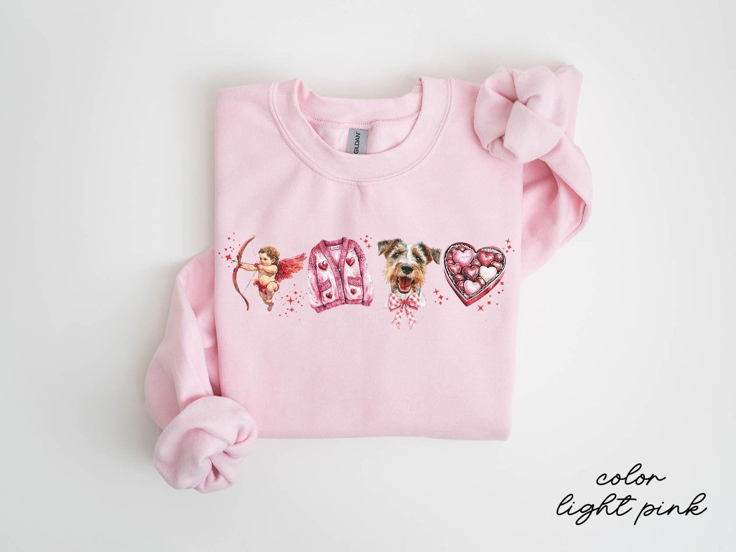 Wire Fox Terrier Dog Valentine39s Day Sweatshirt Wire Fox Terrier Dog Valentine39s Day Gifts Crewneck Shirt Women Sweatshirt – Cozy Vibes · Must-Have Style