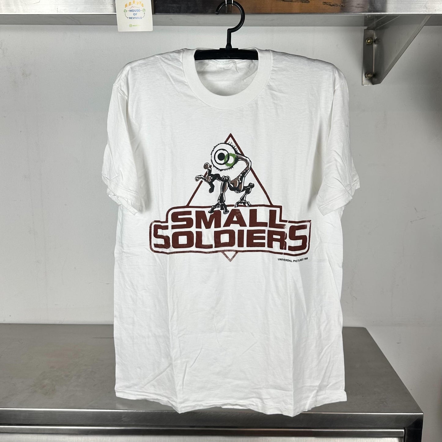 Vintage 1998 Small Soldiers Universal Studios Movie Promo single stitch T shirt Vintage Movies Tees Universal Studios Tshirts Movies Tees Graphic Tee – Premium Graphic · Great Gift For Fans