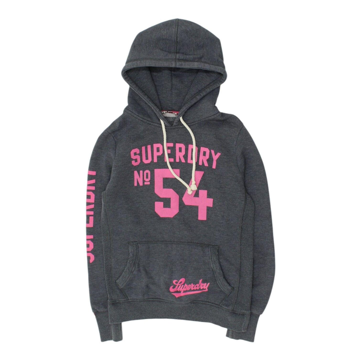 Superdry Womens Grey Pullover Hoodie Vintage Casual Designer Hoody VTG Hoodie – Aesthetic Look · High-Quality Print