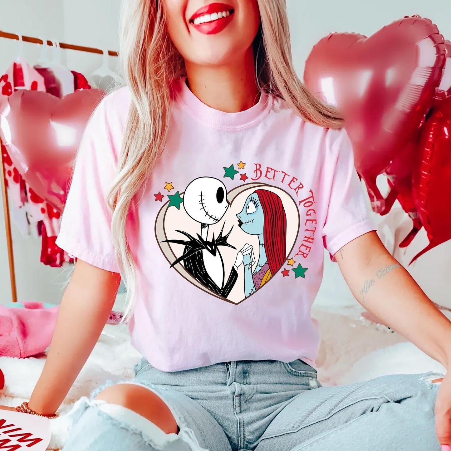 Better Together Shirt Jack and Sally Couple Tee Disney Couple Valentine Sweatshirt Matching Couples Gift Romantic Disney World Shirt Sweatshirt – Premium Graphic · Must-Have Style