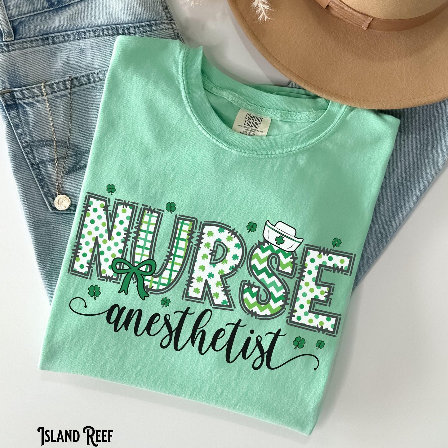 Nurse Anesthetist St Patrick39s Day Shirt CRNA Nurse Anesthesiology RN Anesthesia Saint Patrick St Patty39s ICU Gift Graphic Tee – Bold Style · Must-Have Style