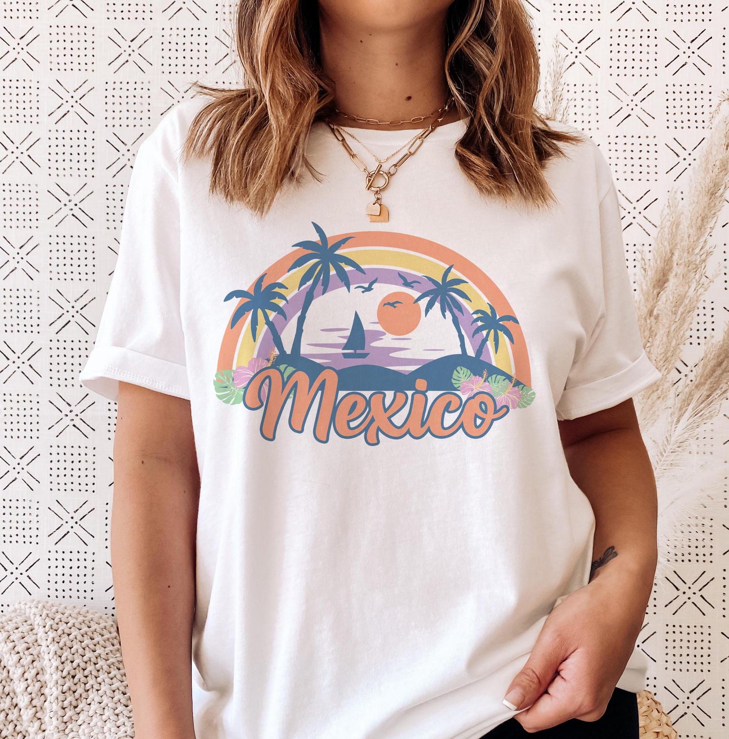 Mexico TShirt Retro Beach Unisex Mexico Shirt Personalization Available Graphic Tee – Warm & Stylish · Must-Have Style