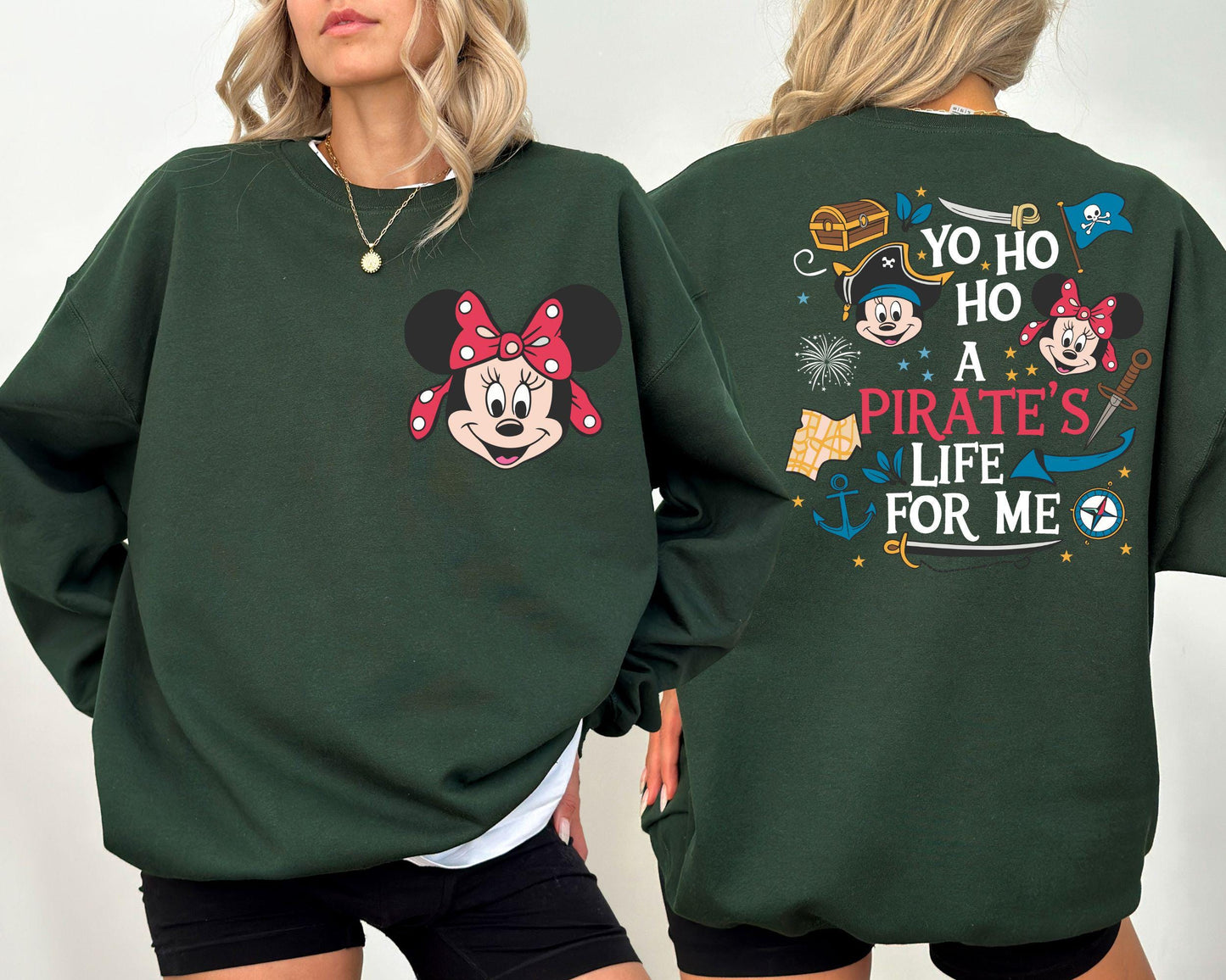 Disney Pirate Cruise Shirt Mickey and Minnie Mouse Pirate Shirt Yo Ho Ho Pirate39s Life For Me Shirt Disney Couple Cruising Trip Shirt Graphic Tee – Warm & Stylish · Great Gift For Fans