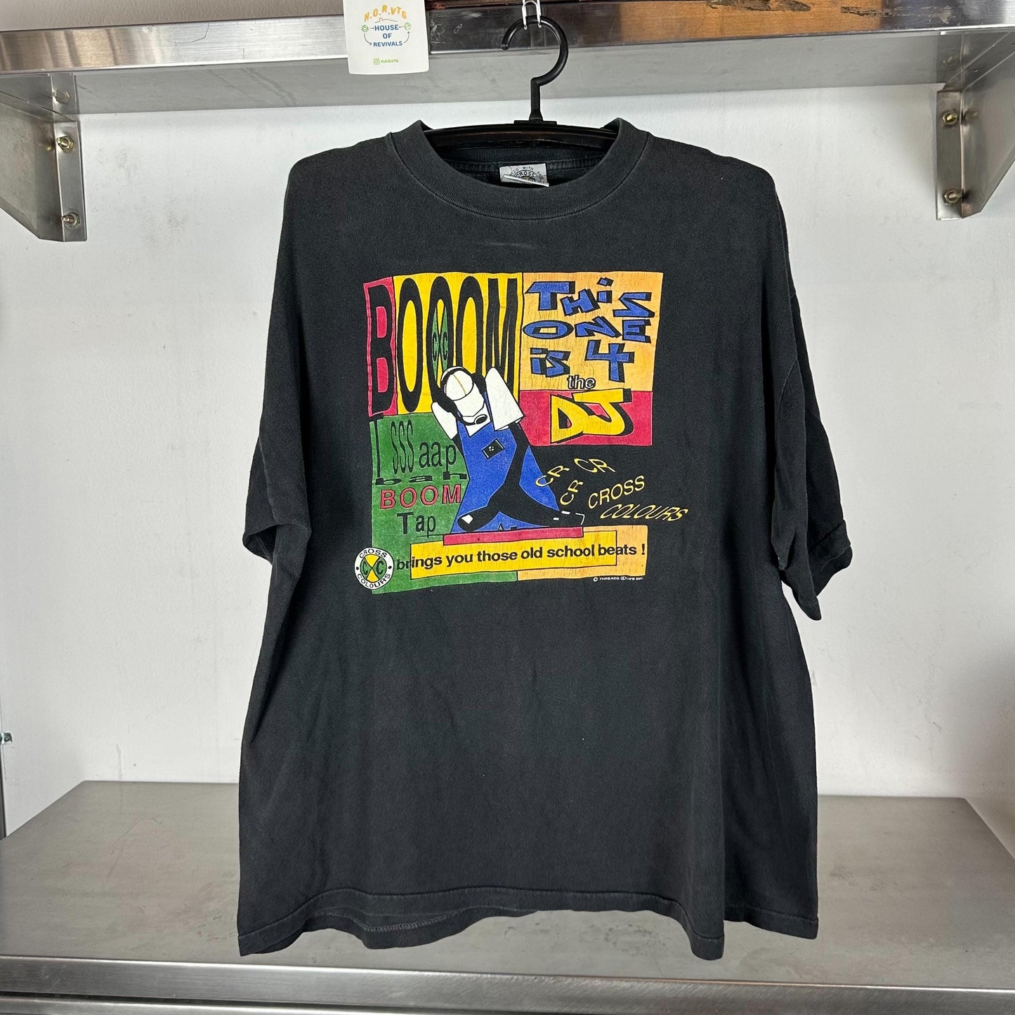 Vintage 90s Cross Colours Boom This one is 4 The DJ Hip Hop XL single stitch T shirt Vintage Rap Tshirt Vintage Cross Colours Tshirt Graphic Tee – Soft Feel · Great Gift For Fans