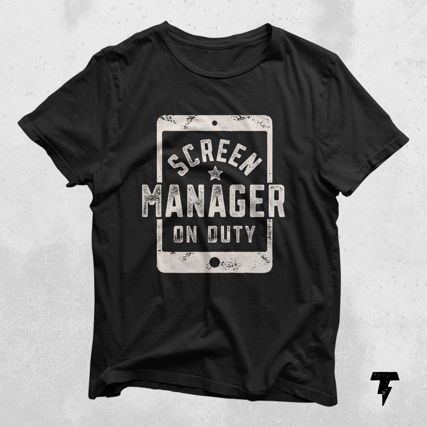 Screen Time Manager On Duty Shirt Funny Mom or Dad Shirt Gift for Parents Dad Joke Shirt Mom Life Tee Parenting Shirt Dad Life Graphic Tee – Everyday Comfort · High-Quality Print