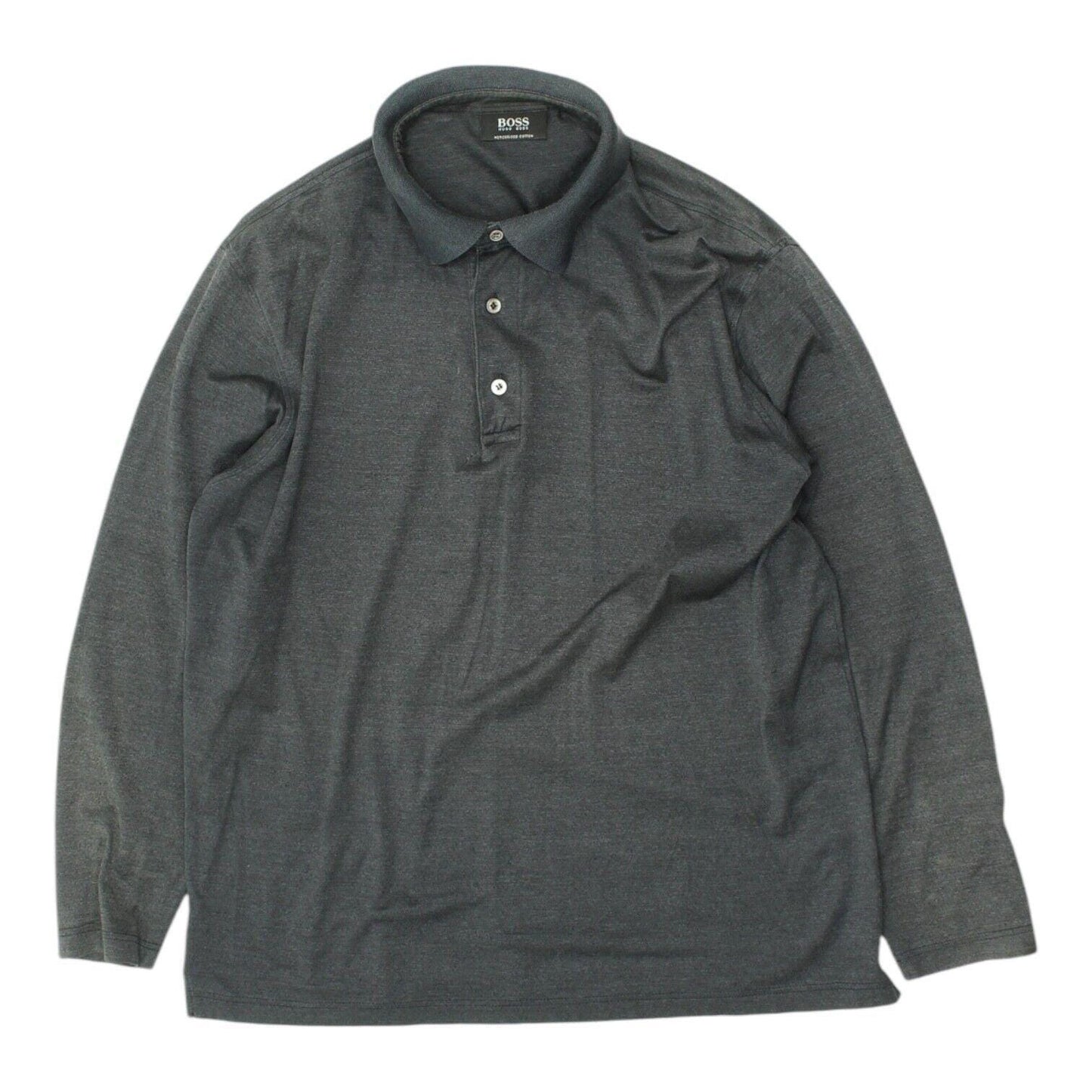 Hugo Boss Mens Grey Long Sleeve Polo Shirt Designer Casual Streetwear VTG Graphic Tee – Fan Favorite · High-Quality Print