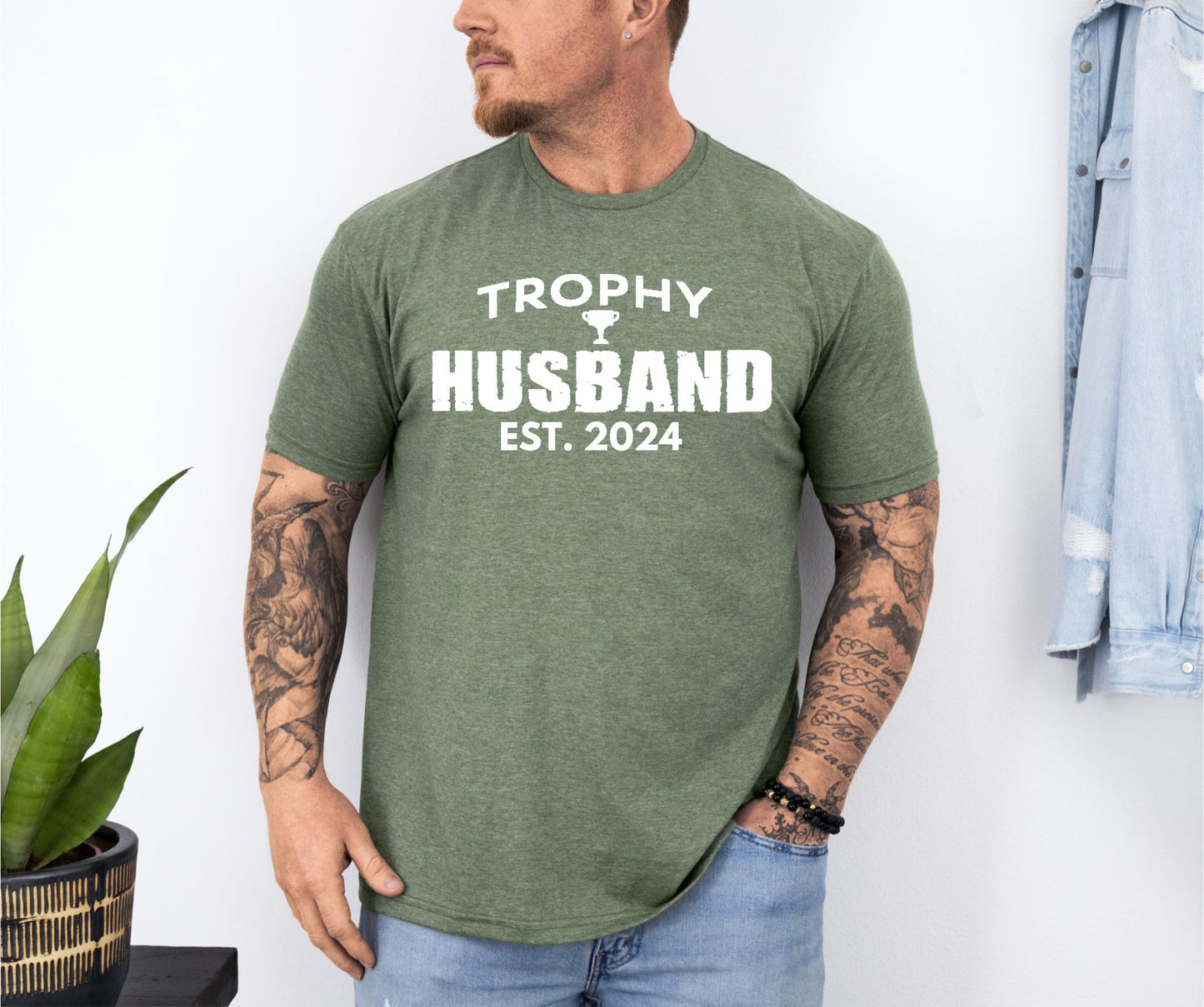 Custom Trophy Husband Shirt Gift For Him Funny Husband Shirt Gift From Wife EST Anniversary Gift For Him Trendy Funny GiftFather39s Day Graphic Tee – Feel-Good Design · Trending Graphic Apparel