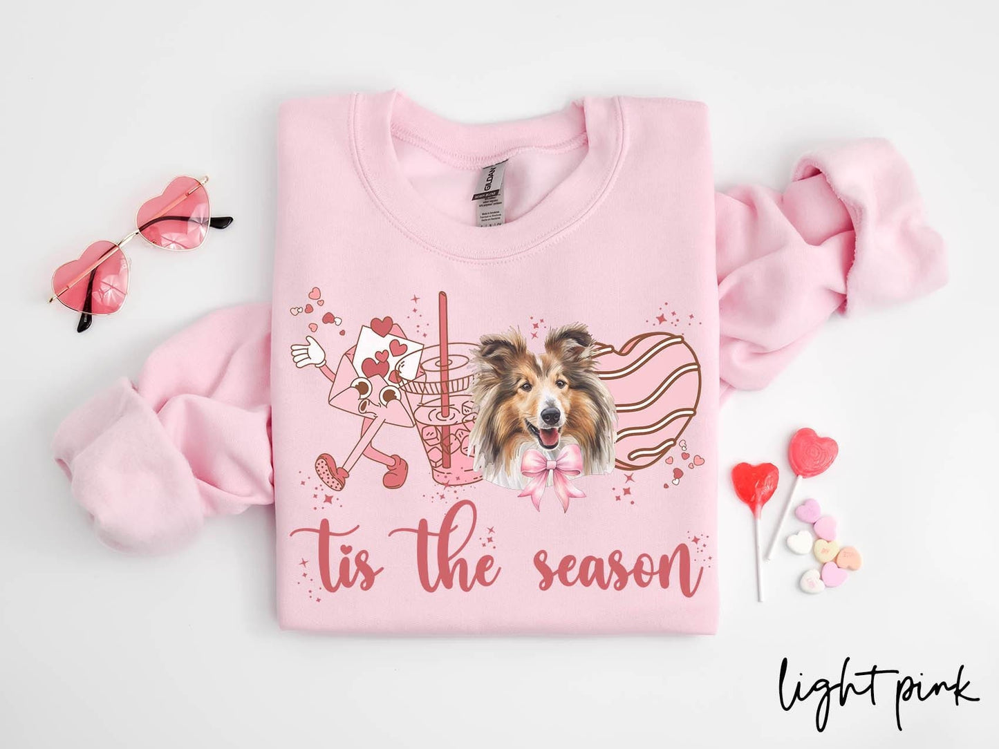 Shetland Sheepdog Dog Valentine39s Day Sweatshirt Valentines Shetland Sheepdog Gifts Dog Mom Crewneck Shirt Long Sleeve Sweatshirt – Cozy Vibes · High-Quality Print
