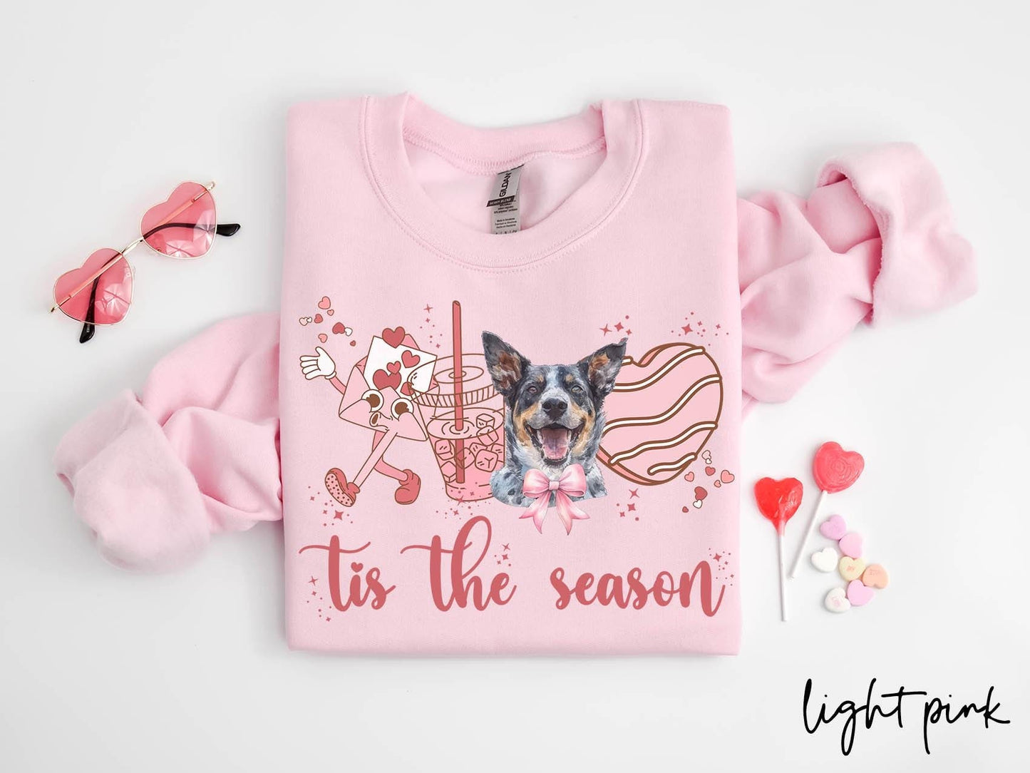 Australian Cattle Dog Valentine39s Day Sweatshirt Valentines Australian Cattle Dog Gifts Dog Mom Crewneck Shirt Long Sleeve Sweatshirt – Premium Graphic · Top Pick For Any Outfit