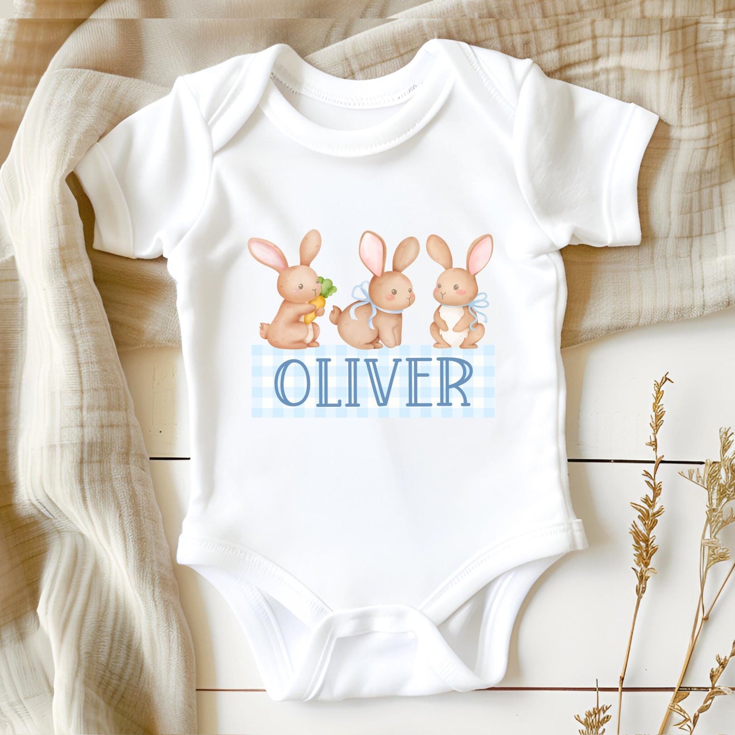 Bunny Boy Bodysuit Easter Boy Shirt Easter Bunny Shirt Boy Easter Outfit Easter Baby Bodysuit Baby Shower Gift Baby Boy Easter Gift Baby Graphic Tee – Feel-Good Design · Must-Have Style