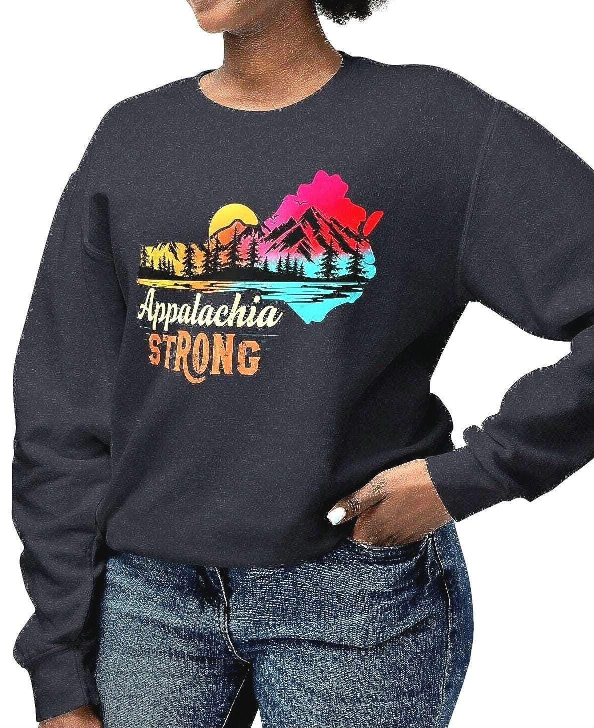 Appalachia Strong Hiking Sweatshirt Unisex Pullover Mountain Hike Adventure Outdoor Carolina Shirt Gift for Him Her Sweatshirt – Feel-Good Design · Must-Have Style