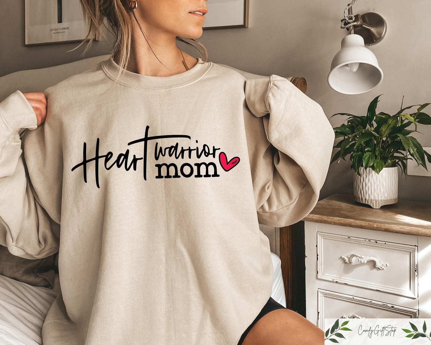 Heart Warrior Mom Sweatshirt Heart Warrior Mom T shirt Strong Mother Shirt Trendy Women Gift Aesthetic Mom Tee Best Mom Gift Sweatshirt – Warm & Stylish · High-Quality Print